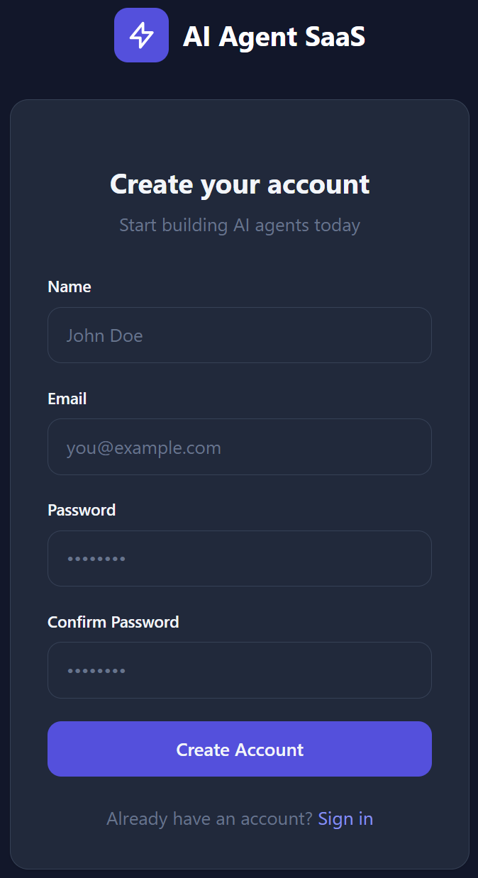 ChatNexus registration form