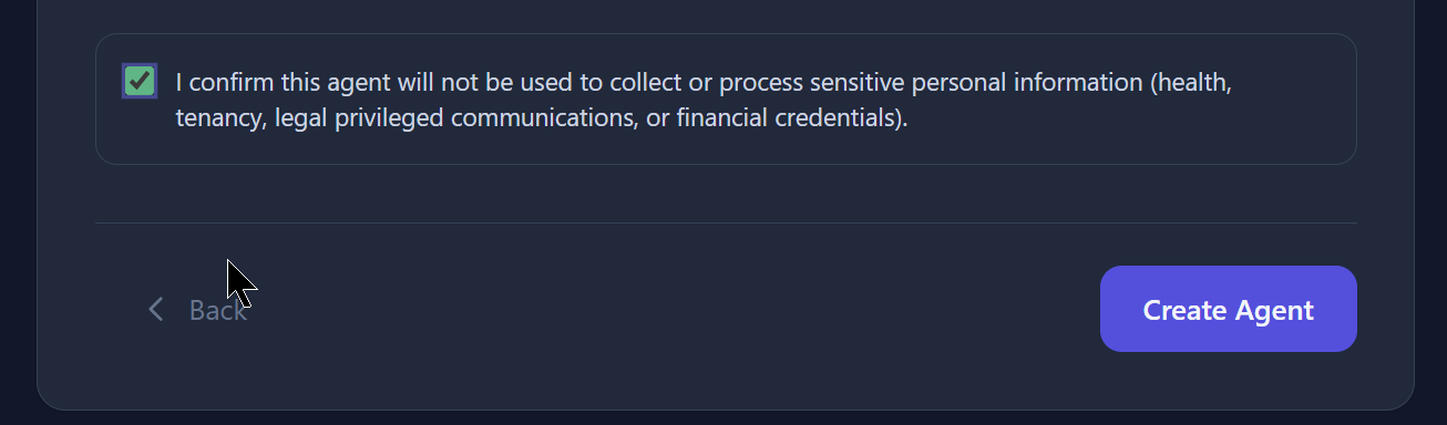 Step 4: Consent and Create
